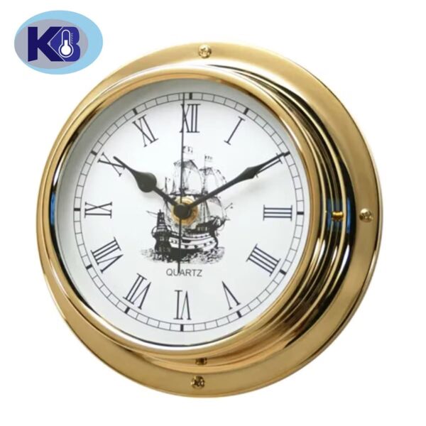Marine Brass Wall Clock - Latin