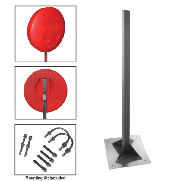 Deck Pole Base for Lifebuoy Ring Case - Image 4