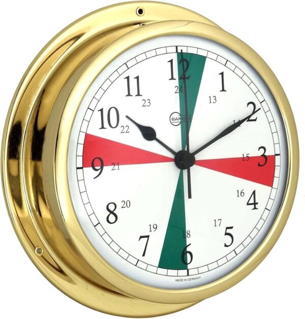 Marine Brass Wall Clock - Colored
