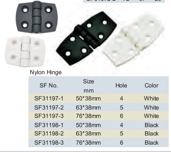 Marine Stainless Steel & Nylon Hinges - Image 7
